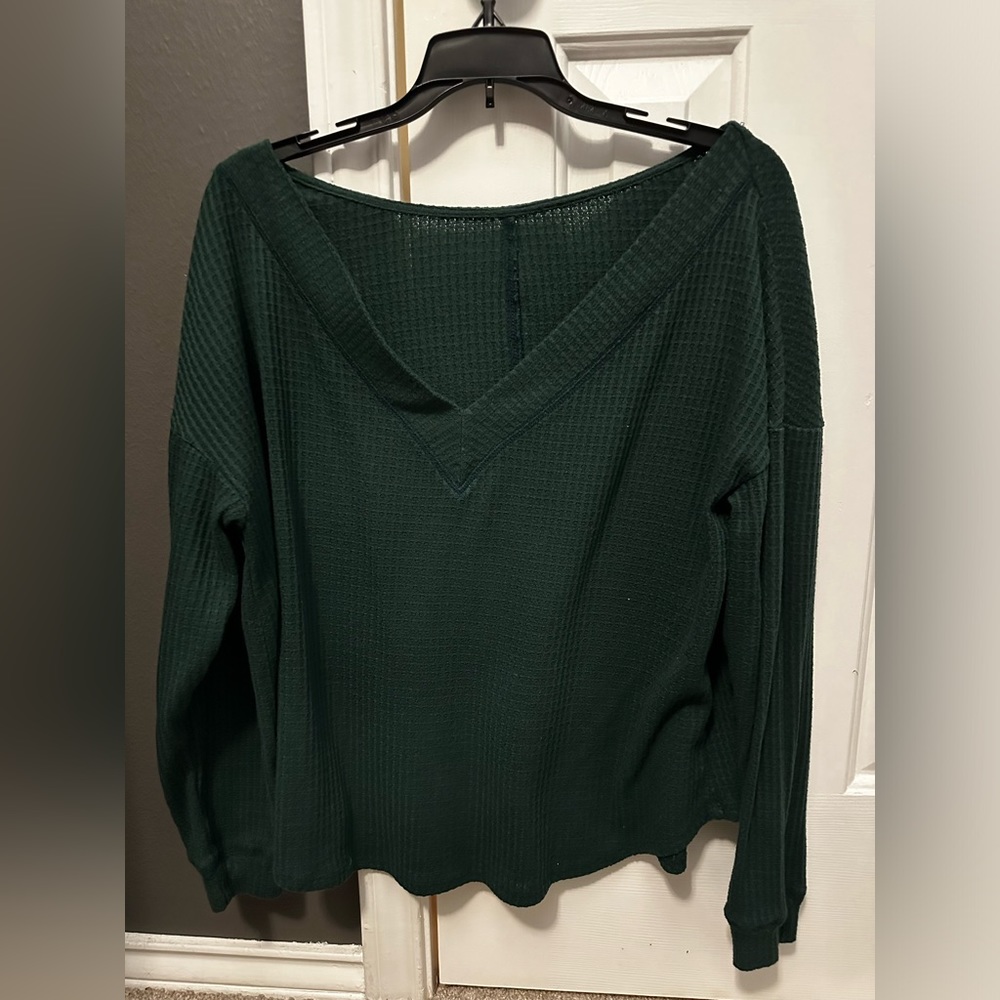 Green knit sweater